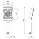 Лійка для ручного душу Lidz Niagara 33 145x95 мм, Graphite прямокутна LDNIA33GRP48538