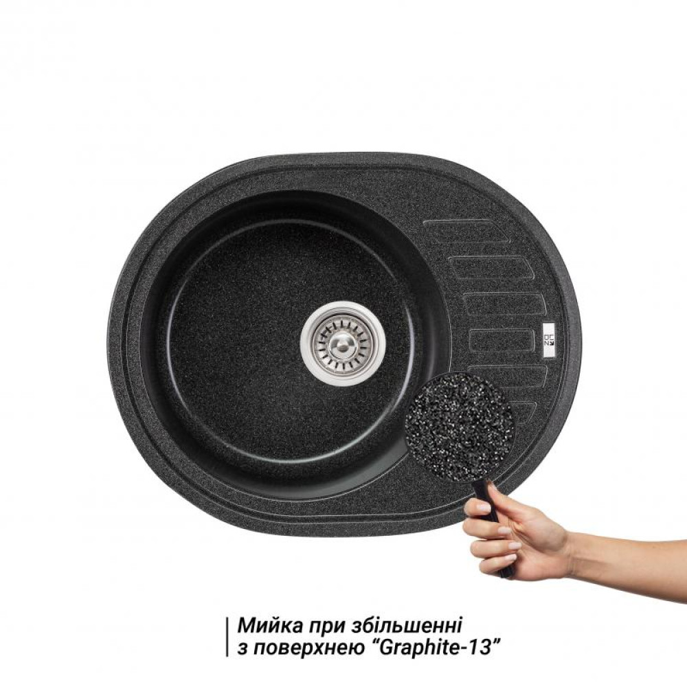 Кухонна мийка Lidz 620x500/200 GRF-13 (LIDZGRF13620500200)