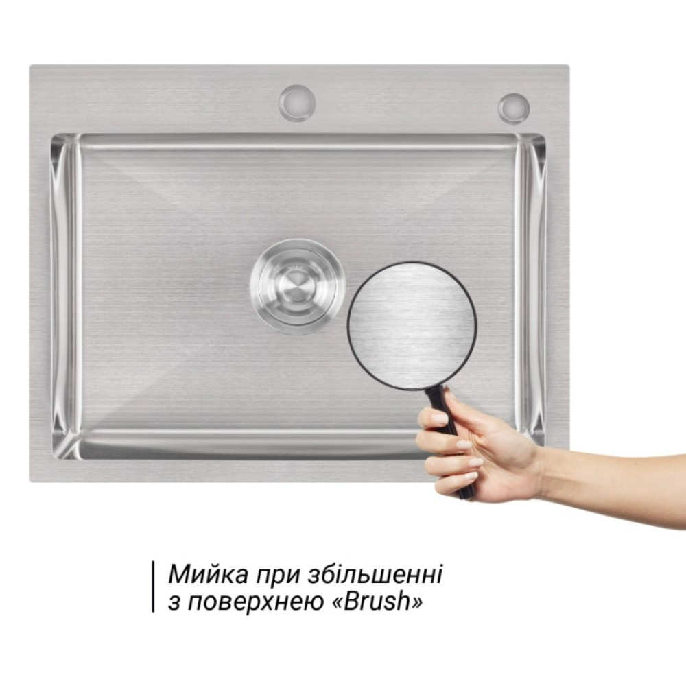 Кухонна мийка Lidz H5845 Brush 3.0 / 1.0 мм (LIDZH5845BRU3010)