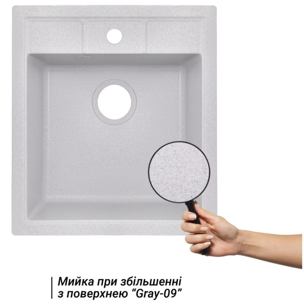 Кухонная мойка Lidz 460х515/200 GRA-09 (LIDZGRA09460515200)
