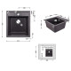Кухонная мойка Lidz 460х515/200 GRF-13 (LIDZGRF13460515200)