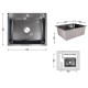 Кухонна мийка Lidz H6050B PVD 3.0/1.0 мм LDH6050BPVD3008