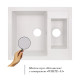 Кухонна мийка Lidz 615x500 / 200 WHI-01 (LIDZWHI01615500200)
