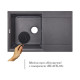 Кухонна мийка Lidz 780x495 / 230 BLA-03 (LIDZBLA03790495230)