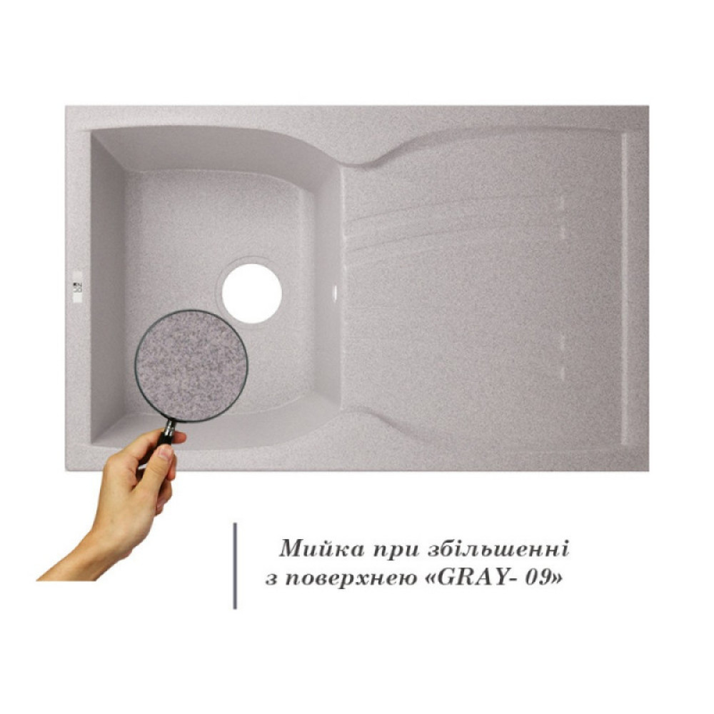 Кухонна мийка Lidz 790x500 / 200 GRA-09 (LIDZGRA09790500200)