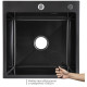 Кухонна мийка інтегрована Lidz Handmade H5050HB Decor Black PVD Honeycomb 2,5/0,5 мм LDH5050BDECPVD48369