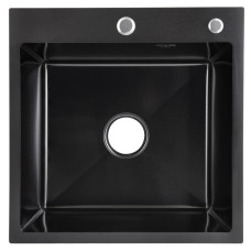 Кухонная мойка встроенная Lidz Handmade H5050HB Decor Black PVD Honeycomb 2,5/0,5 мм LDH5050BDECPVD48369