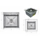 Мийка для кухні інтегрована Lidz Handmade H4545H Decor Honeycomb 2,5/0,5 мм LDH4545HDEC49437