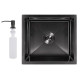 Мойка для кухни встроенная Lidz Handmade H4843B Brushed Black PVD 3,0/1,0 мм LDH4843BRUBLM49440
