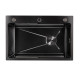 Мийка для кухні інтегрована Lidz Handmade H6845HB Decor Black PVD Honeycomb 3,0/1,0 мм LDH6845HDECBLM49445
