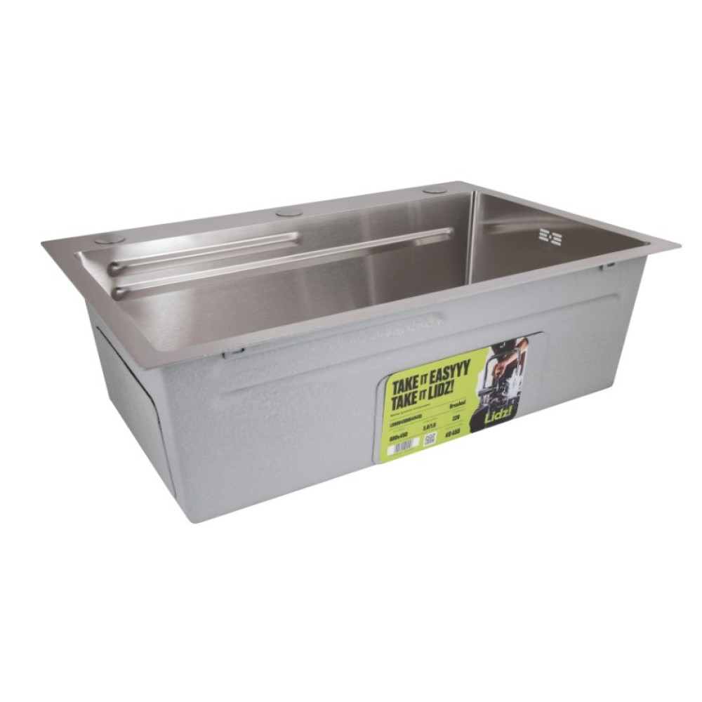 Мойка для кухни встроенная Lidz Handmade H6845 Brushed Steel 3,0/1,0 мм LDH6845BRU49455