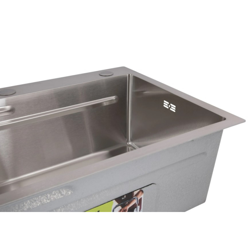 Мойка для кухни встроенная Lidz Handmade H6845 Brushed Steel 3,0/1,0 мм LDH6845BRU49455