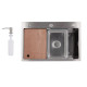 Мойка для кухни встроенная Lidz Handmade H6845 Brushed Steel 3,0/1,0 мм LDH6845BRU49455
