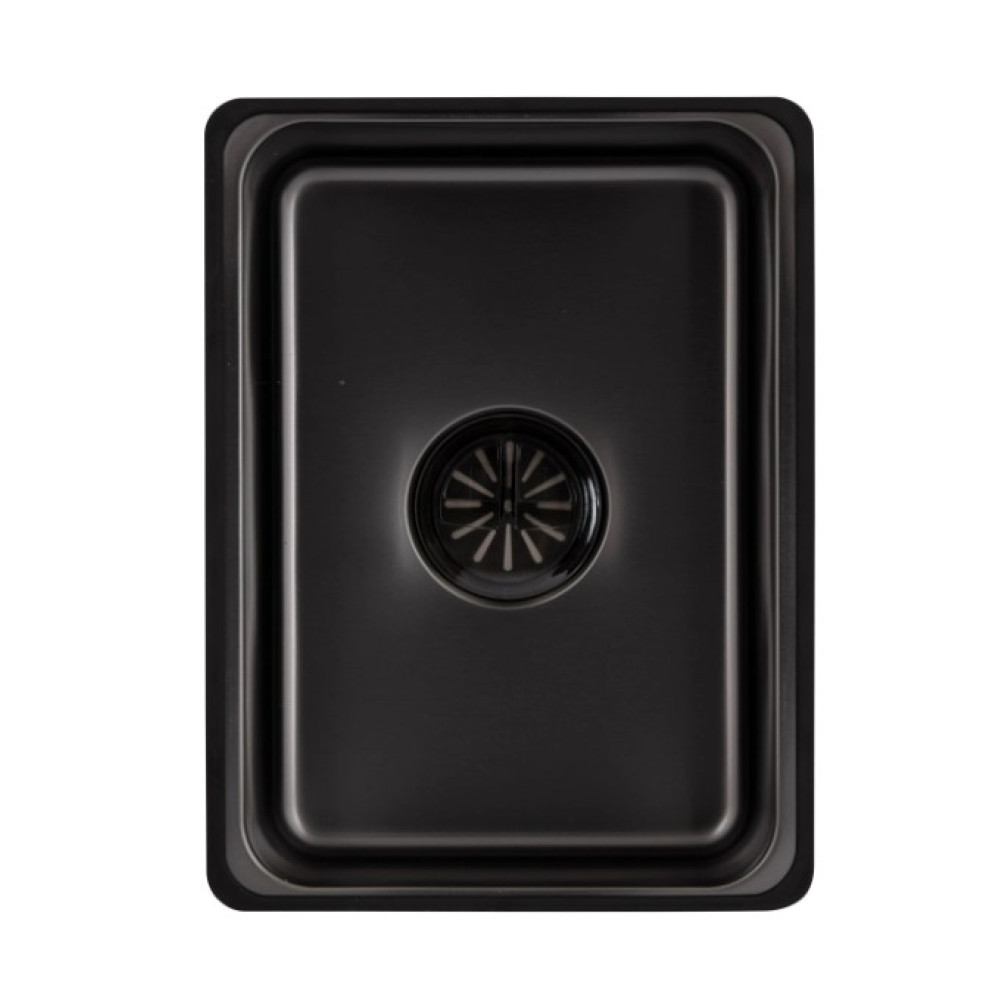 Мийка для кухні інтегрована Lidz Handmade H6845B Brushed Black PVD 3,0/1,0 мм LDH6845BRUBLM49456