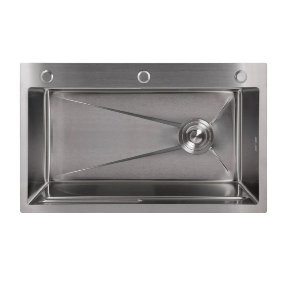 Мийка для кухні інтегрована Lidz Handmade H7545 Brushed Steel 3,0/1,0 мм LDH7545BRU49457
