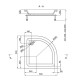 Душовий піддон Lidz Kupala ST80x80x26