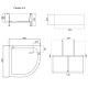 Душовий піддон Lidz Kapielka ST80x80x26, напівкруглий LKAST808026