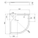 Душевой поддон Lidz Kapielka ST80x80x14, полукруглый LKAST808014
