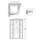 Душовий бокс Lidz Tani SB90x90.SAT.LOW.GR