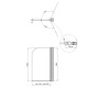 Душовий екран Qtap Standard STDBLM407513APR