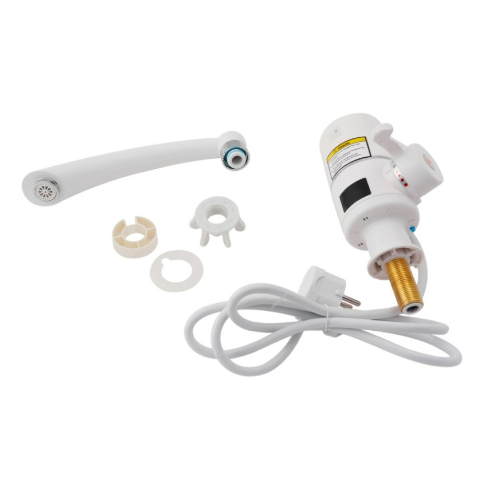Проточний кран-водонагрівач кухонний Lidz Warm 057, White/Chrome LDWAR057WCR24983