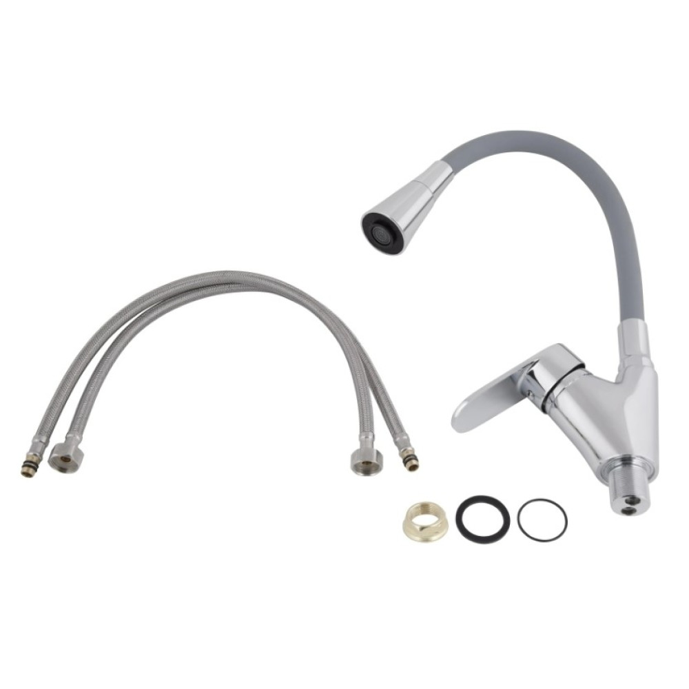 Змішувач для кухні Lidz Tani 007F3, Chrome/Grey (k40) LDTAN007F3GCR31869