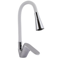 Змішувач для кухні Lidz Tani 008F3 з гнучким виливом (k40) White / Chrome LDTAN008F3WCR37037