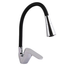 Смеситель для кухни Lidz Tani 008F3 с гибким изливом (k40) Black/Chrome LDTAN008F3BCR39484