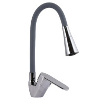Змішувач для кухні Lidz Tani 008F3 з гнучким виливом (k40) Grey / Chrome LDTAN008F3GCR39507