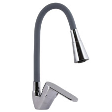 Смеситель для кухни Lidz Tani 008F3 с гибким изливом (k40) Grey/Chrome LDTAN008F3GCR39507