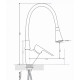 Змішувач для кухні Lidz Tani 008F3 з гнучким виливом (k40) Grey / Chrome LDTAN008F3GCR39507