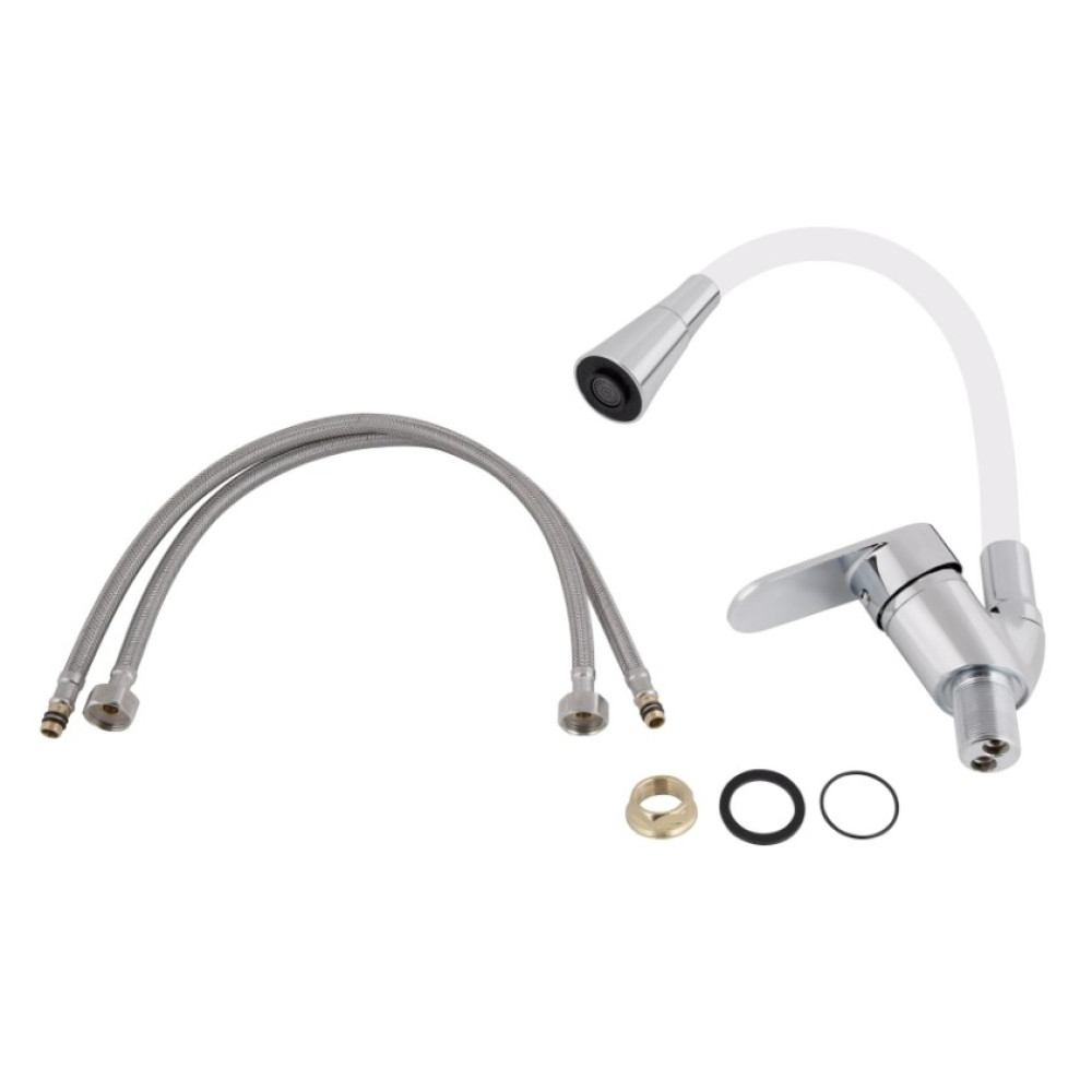 Смеситель для кухни Lidz Tani 007F3, Chrome/White (k40) LDTAN007F3WCR40423