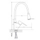 Смеситель для кухни Lidz Tani 007F3, Chrome/White (k40) LDTAN007F3WCR40423