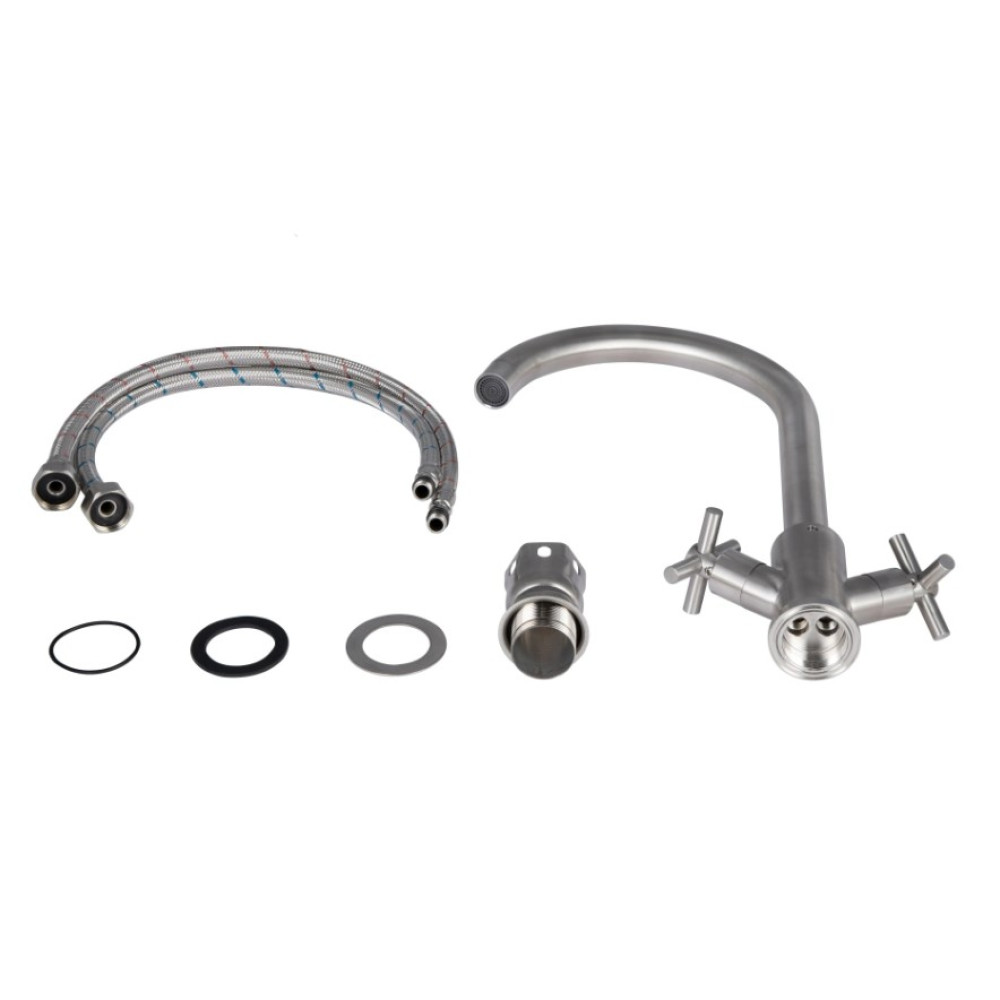 Змішувач для кухні Lidz Wind 013F, Nickel LDWIN013FNKS43390