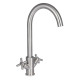 Змішувач для кухні Lidz Wind 013F, Nickel LDWIN013FNKS43390