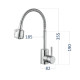 Змішувач для кухні Lidz Aria 015F41, Nickel (k35) LDARI015F41NKS45306