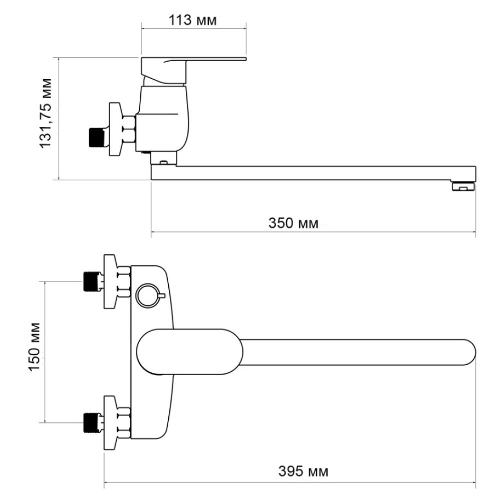 Змішувач для ванни Lidz Tani 0051 LDTAN0051CRM44961