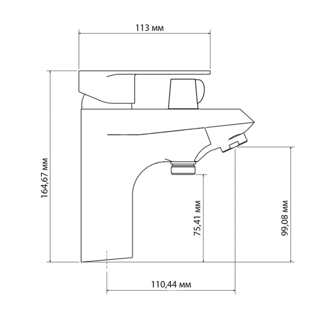 Смеситель для ванной Lidz Tani 011F, Chrome (k35) LDTAN011FCRM44977
