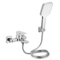 Змішувач для ванни Lidz Orion 006 Chrome з душовим гарнітуром LDORI006CRM48093