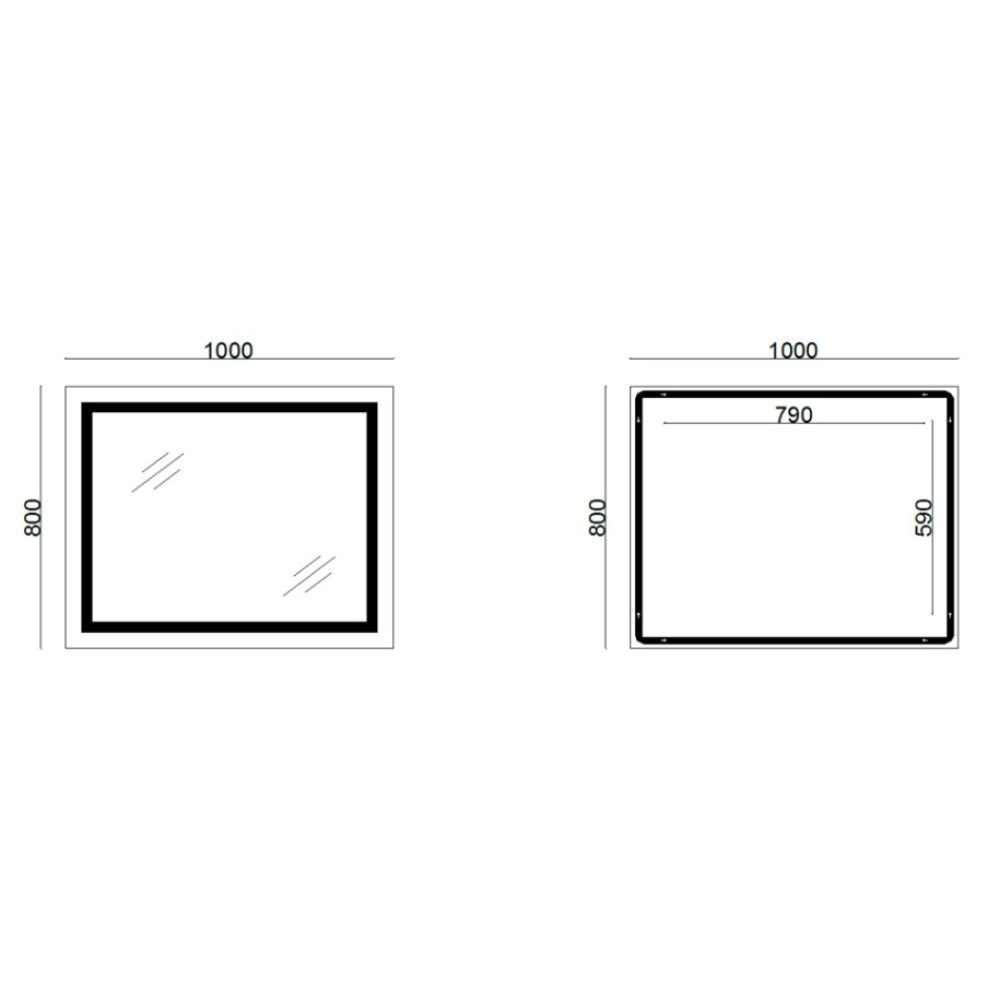 Дзеркало Lidz Kubis з LED-підсвічуванням Touch LD78LF61410080