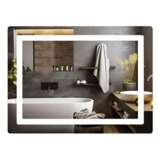 Зеркало Lidz Kubis (KU2) 800х600 мм с LED-подсветкой Touch LD78LF9048060