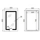 Дзеркало Lidz Kubis (KU2) 500х800 мм з LED-підсвічуванням Touch LD78LF936508048448
