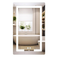 Дзеркало Lidz Kubis (KU2) 500х800 мм з LED-підсвічуванням Touch LD78LF936508048448