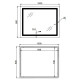Дзеркало Lidz Kubis (KU2) 1000х800 мм з LED-підсвічуванням Touch LD78LF6141008048450