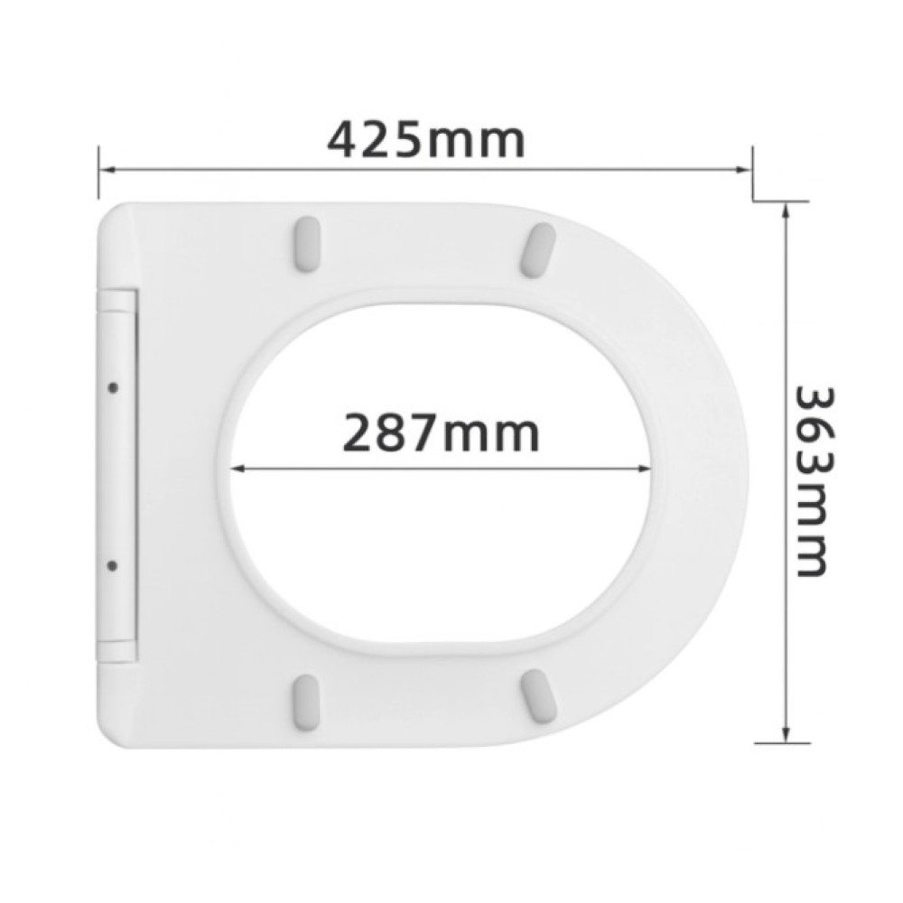 Сидения для унитаза Qtap с микролифтом Slim Duroplast, Quick Release QTSC179W48675