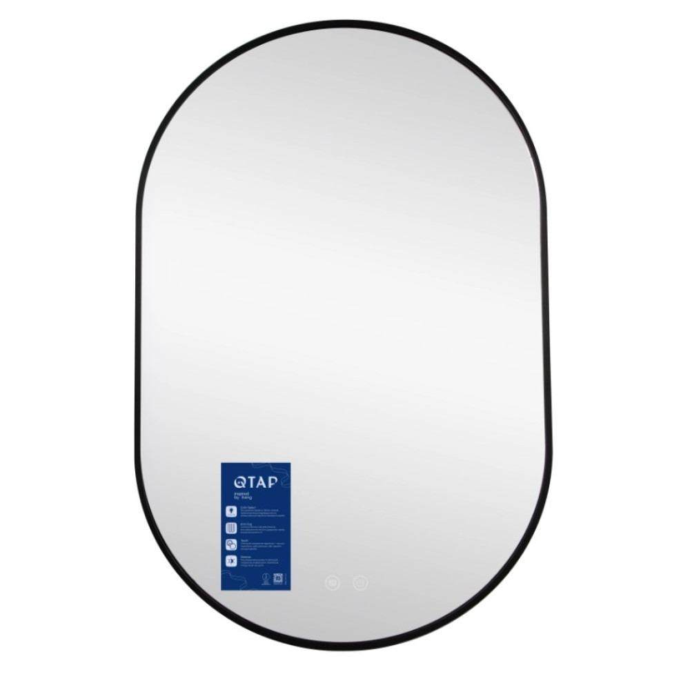 Дзеркало Qtap Scorpio (SC1) 600x900 мм, овальне, з LED-підсвічуванням Touch QTSC600900