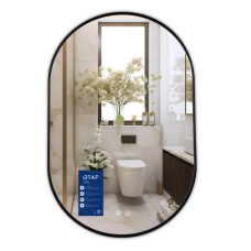 Зеркало Qtap Scorpio (SC1) 600x900 мм, овальное, с LED-подсветкой Touch QTSC600900