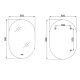 Дзеркало Qtap Scorpio (SC1) 600x900 мм, овальне, з LED-підсвічуванням Touch QTSC600900