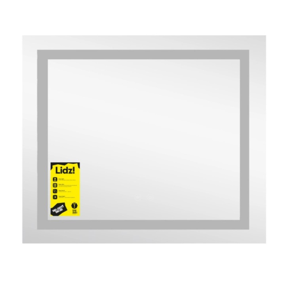 Дзеркало Lidz Kubis (KU1) 600х700 мм, прямокутне, з LED-підсвічуванням Touch LDKU60070049285