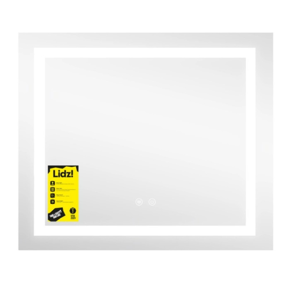 Дзеркало Lidz Kubis (KU1) 600х700 мм, прямокутне, з LED-підсвічуванням Touch LDKU60070049285